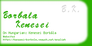 borbala kenesei business card