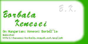 borbala kenesei business card